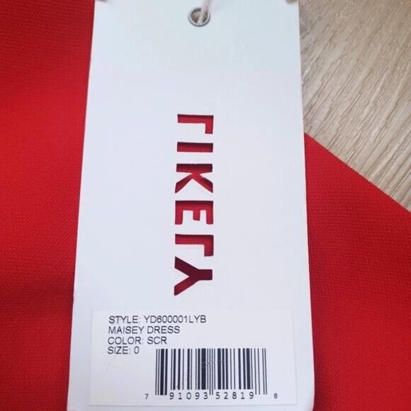 Likely Maisey One Shoulder Mini Dress Scarlet Red Size 0 NWT - Picture 7 of 9